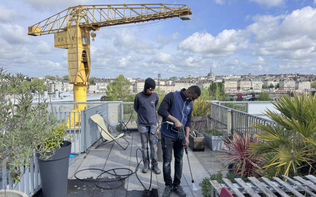 Une belle vue sur une terrasse propre !