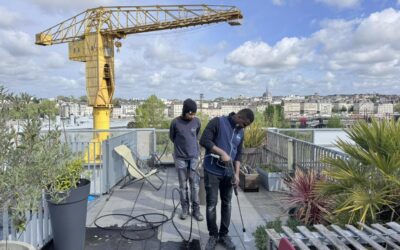 Une belle vue sur une terrasse propre !